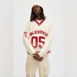 Fashion Nova hockey-style sweatshirt "05" Sz L Men’s